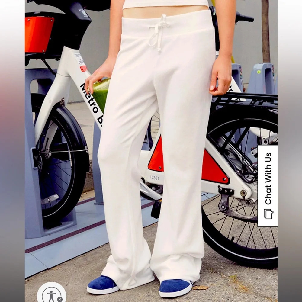 John Galt white terry cloth sweatpants size small one size brandy Melville